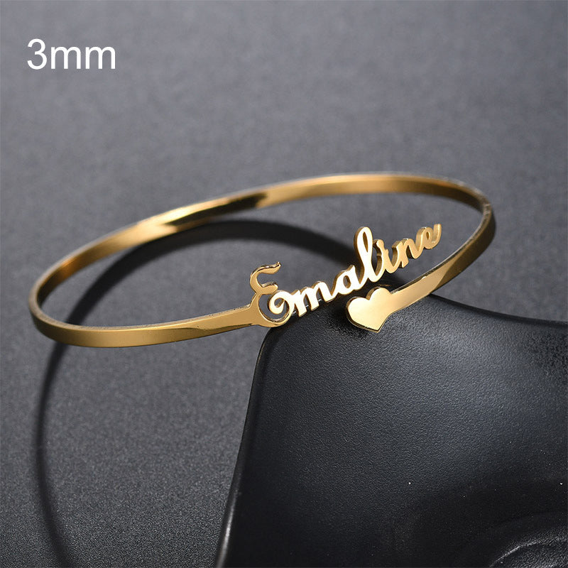 Customized Name Bracelet Stainless Steel Jewelry