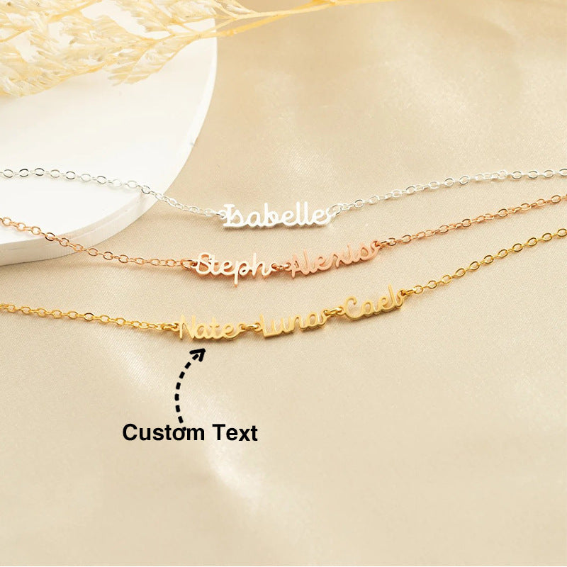 Gold And Silver Pure Letter Bracelet