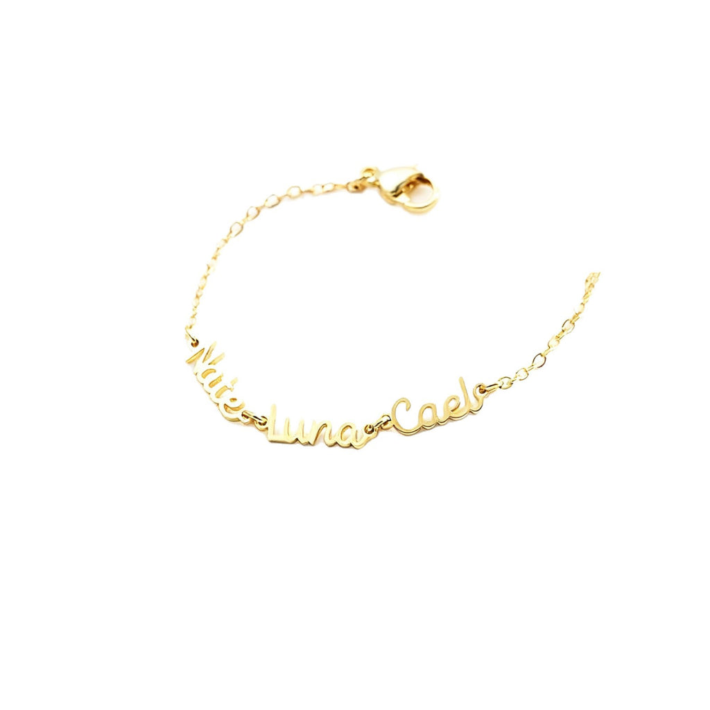 Gold And Silver Pure Letter Bracelet